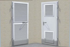 usi metalice cu grila de ventilatie